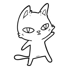 cartoon cat staring