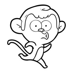 cartoon surprised monkey