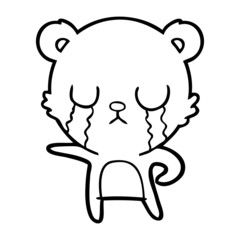 crying cartoon bear