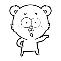 laughing teddy  bear cartoon