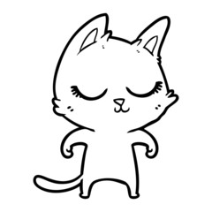 calm cartoon cat