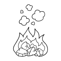 cartoon hot coals