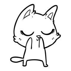 calm cartoon cat