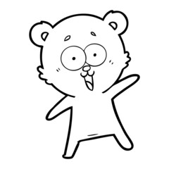 laughing teddy  bear cartoon