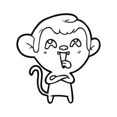 crazy cartoon monkey