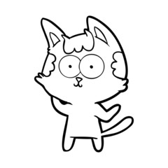 happy cartoon cat