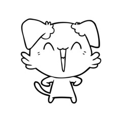 happy little dog cartoon