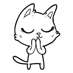 calm cartoon cat
