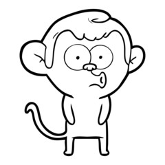 cartoon hooting monkey