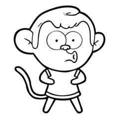 cartoon surprised monkey