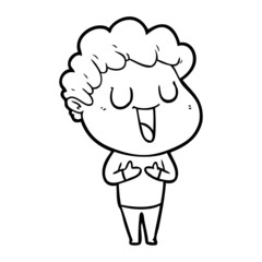laughing cartoon man