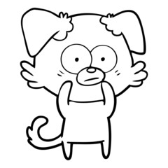 nervous dog cartoon