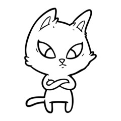 confused cartoon cat