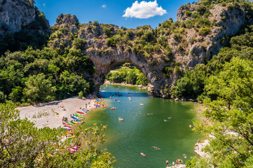 Vallon pont d'arc, Ardèche, France.