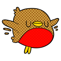cute cartoon christmas robin