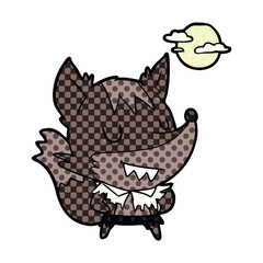 cartoon halloween werewolf