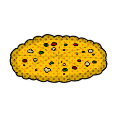 cartoon double cheese pizza