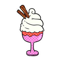 cartoon ice cream dessert