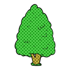 cartoon tall tree