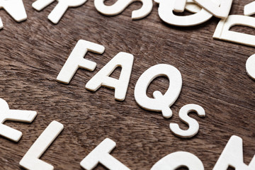 FAQs White Letters