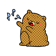 cartoon bear singing a song