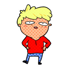 cartoon impatient man