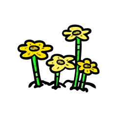 cartoon flowers