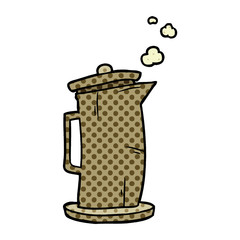 cartoon old style kettle