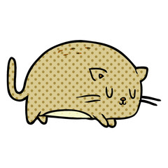 cute fat cartoon cat