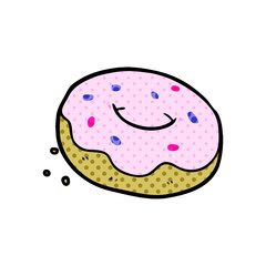 cartoon donut with sprinkles