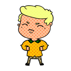 cartoon annoyed man