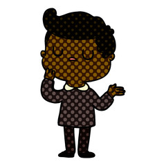 cartoon man wondering