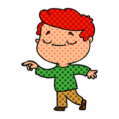 cartoon peaceful man