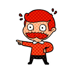 cartoon man with mustache shocked