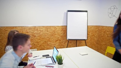 Happy Young Lady is Getting a Job after a Job Interview. Successful Employment with Handshake at the end