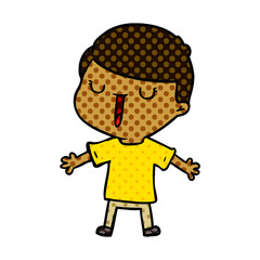 cartoon happy boy