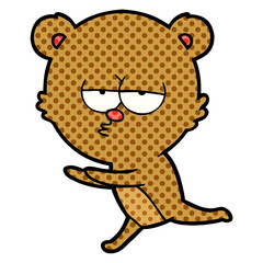 bored bear cartoon