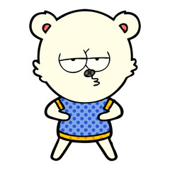 bored polar bear cartoon