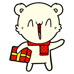 happy polar bear cartoon