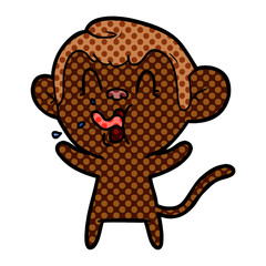 crazy cartoon monkey