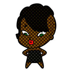 cartoon surprised girl