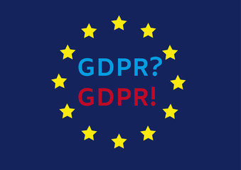 GDPR - General Data Protection Regulation, word abbreviation