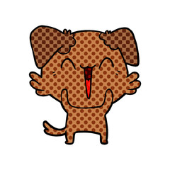 happy little dog cartoon