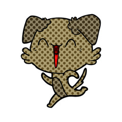 happy little dog cartoon