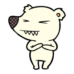 angry polar bear cartoon