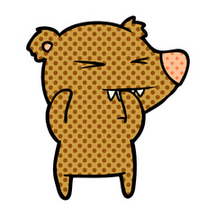 angry bear cartoon
