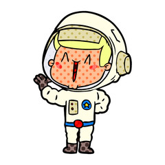 singing cartoon astronaut