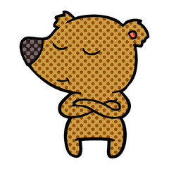 happy cartoon bear