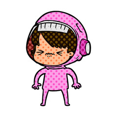angry cartoon space girl