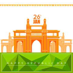 Obraz premium 26 January Happy Republic Day of India background